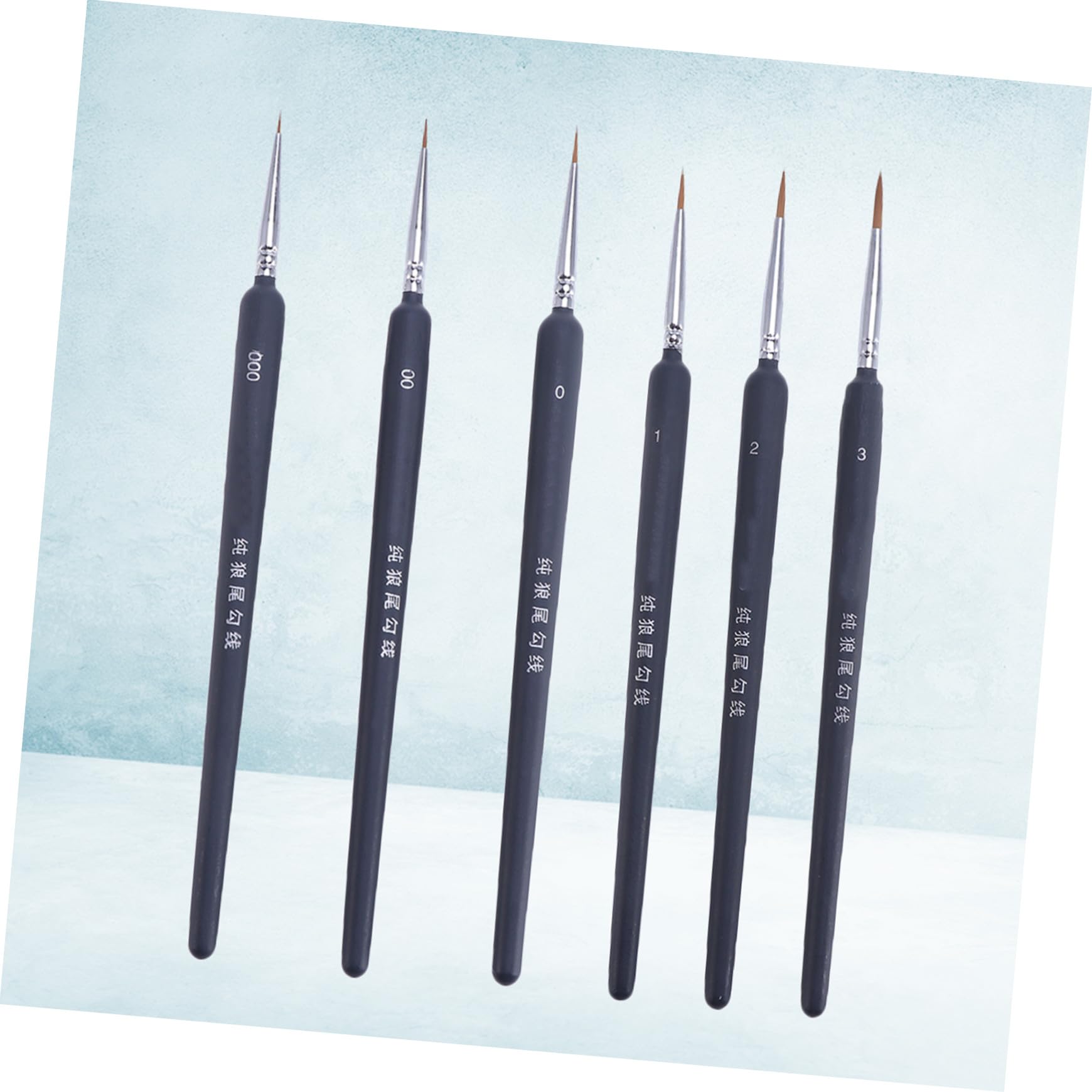 Pinceles de Pintura de Detalle Set 6 Piezas Pinceles de Acuarela de Pelo de Comadreja Pincel de Pintura en Miniatura Suministros de de Pluma para Detalles Finos Y de