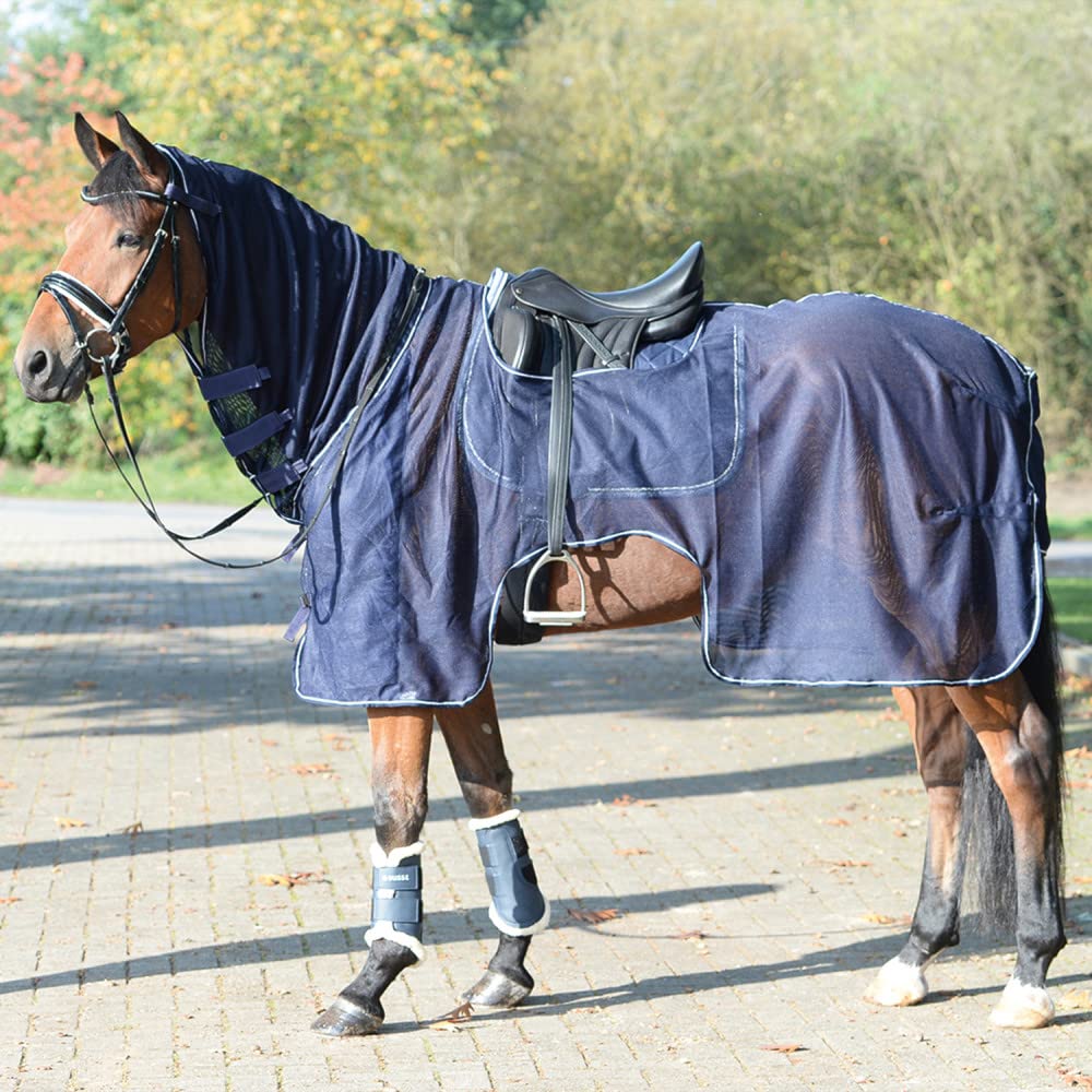 Busse Fliegen Ausreitdecke Moskito III Navy mit Halsteil