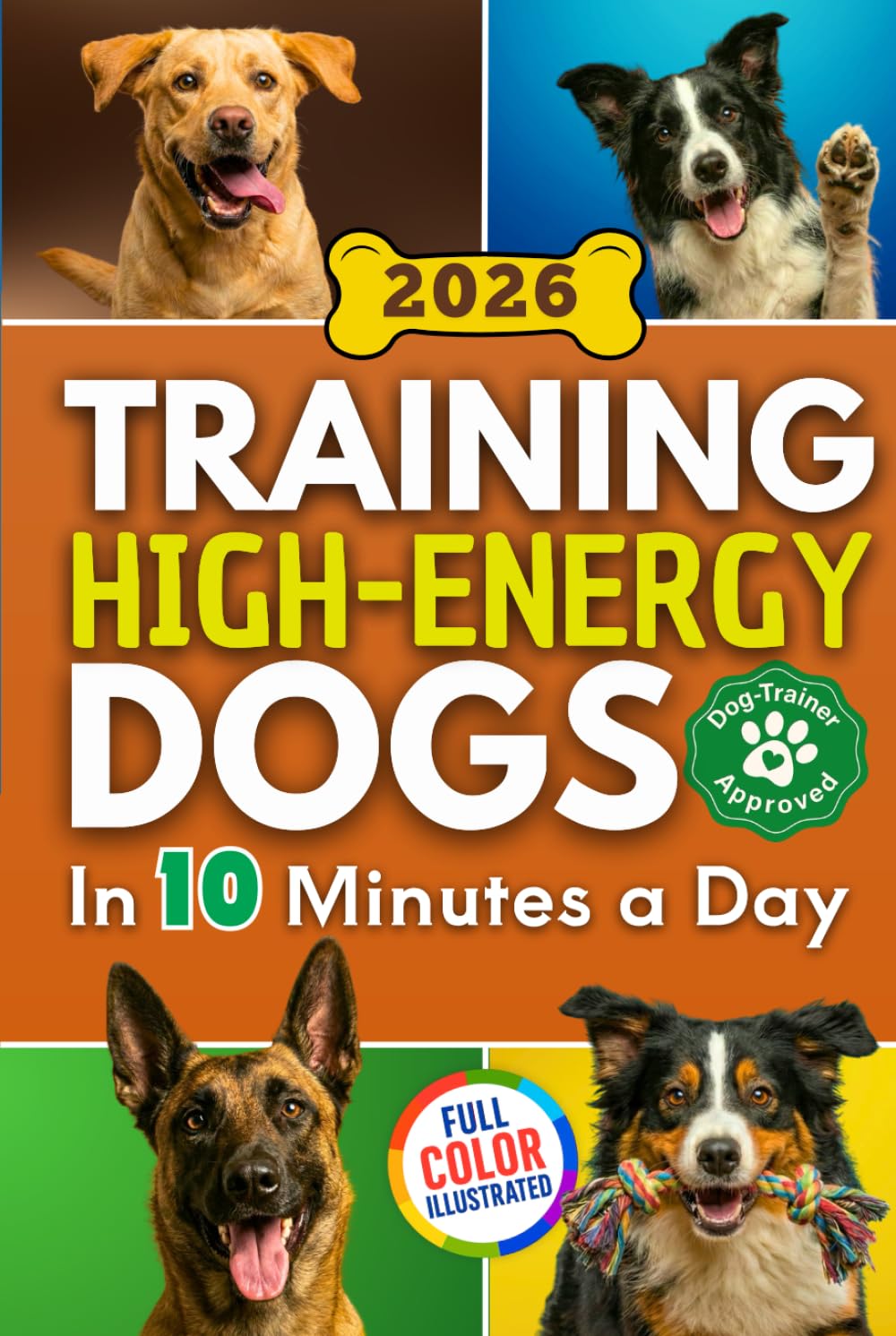 Training High Energy Dogs: Transform Active Breeds Like Border Collies, Labs & Shepherds in 10 Minutes a Day With Easy Routines, Brain Games & Proven