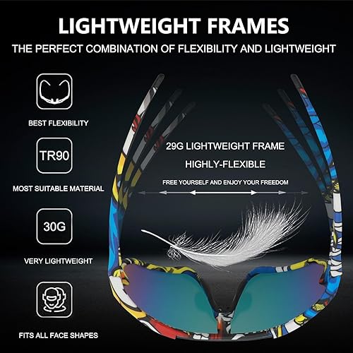 Miniatura 5 de Gafas de sol deportivas de ciclismo para hombres y mujeres con 1 o 3 lentes intercambiables, gafas de béisbol