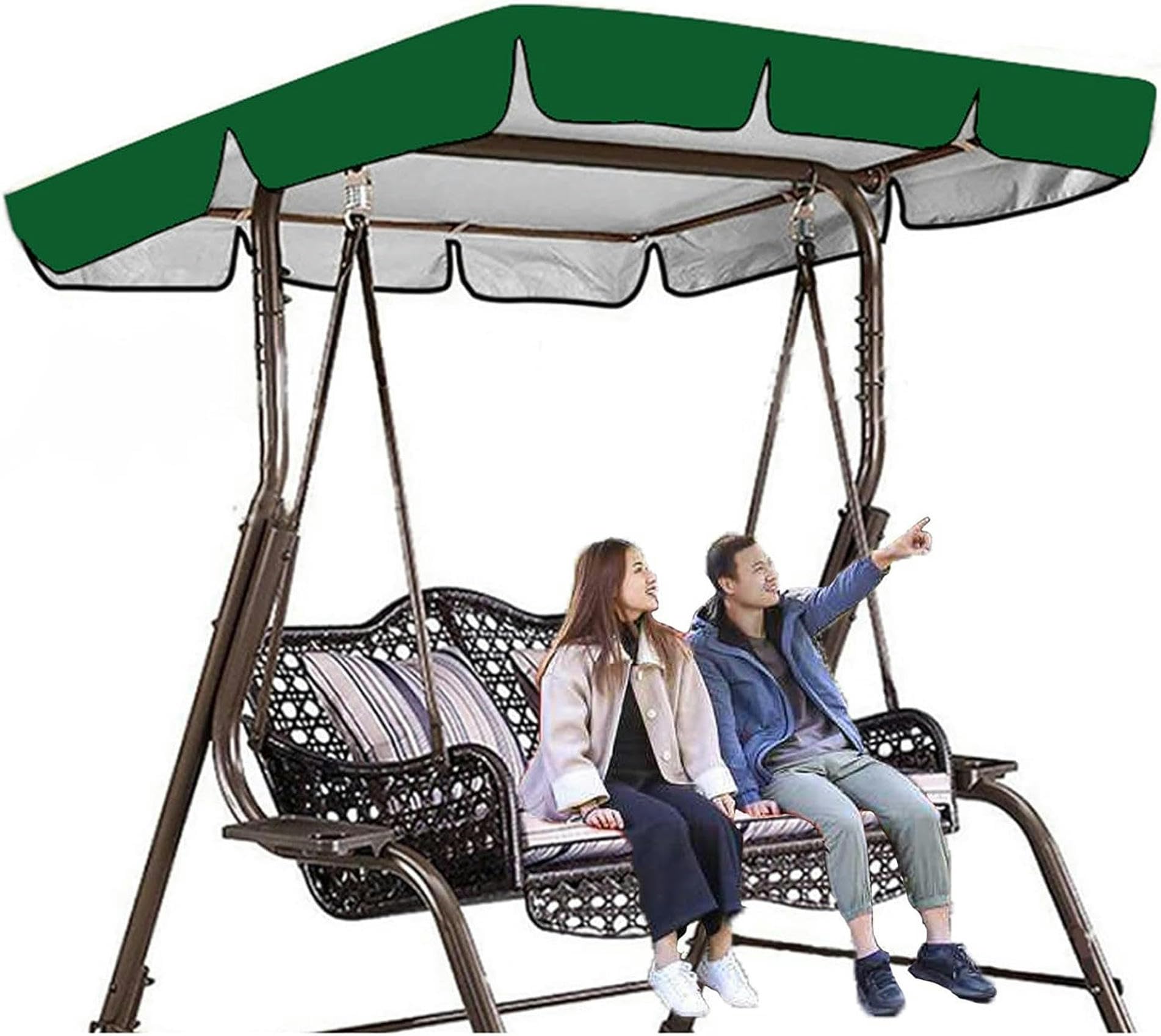 Toit de rechange pour balancelle en toile Oxford robuste housse de protection supérieure jardin