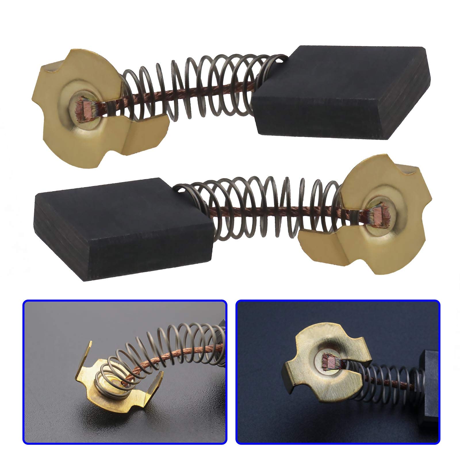 2 Paia Spazzole Di Carbone 6x16x18mm Per Martello Demolitore Titan TTB280DRH 1700w - Foto 8