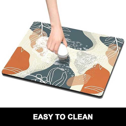 Miniatura 64 de Rnivvi Tapete de café, tapete de café de 12 x 19 pulgadas para estación de máquina de espresso, accesorios y organizador, almohadilla absorbente