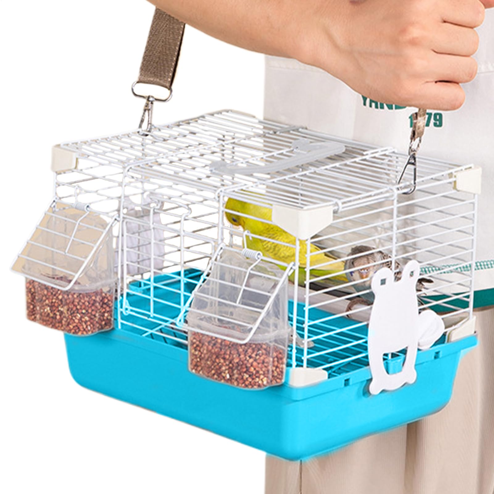 Gabbia per Uccelli - Trasportino Portatile Per Cocorite - Resistenti Per Piccoli Animali Ideali Per Calopsite, Pappagallini E Munia Perlati