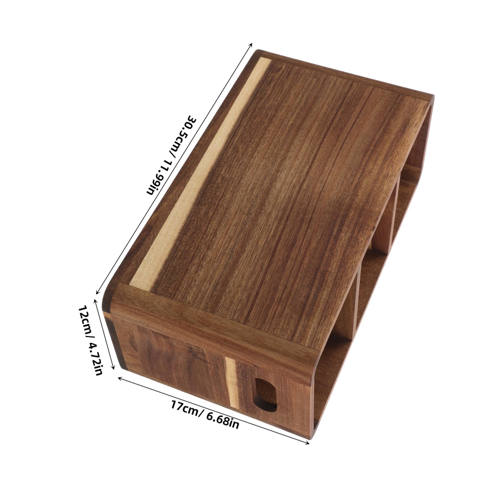 VALICLUD Boîte à Ustensiles de Cuisine Bois avec Compartiments Organiseur Ouvert pour Couverts Baguettes et Cuillères Rangement Pratique pour Plan de Travail