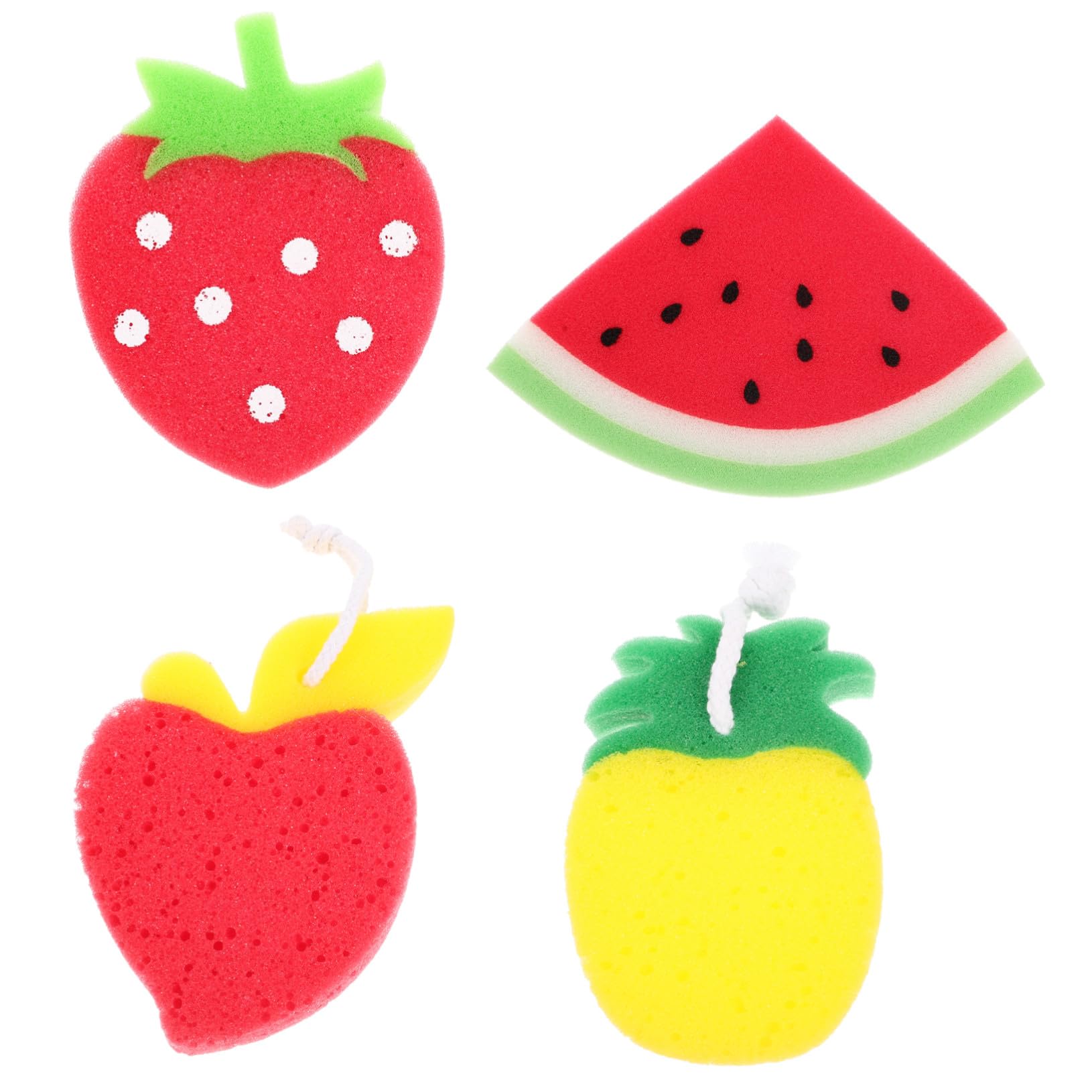 Homoyoyo 4pièces Éponges Vaisselle Récurantes Écologiques Forme Fruits Absorbantes Et Pratiques pour Cuisine Nettoyage De Vaisselle Plans De Travail Et Surfaces Diverses