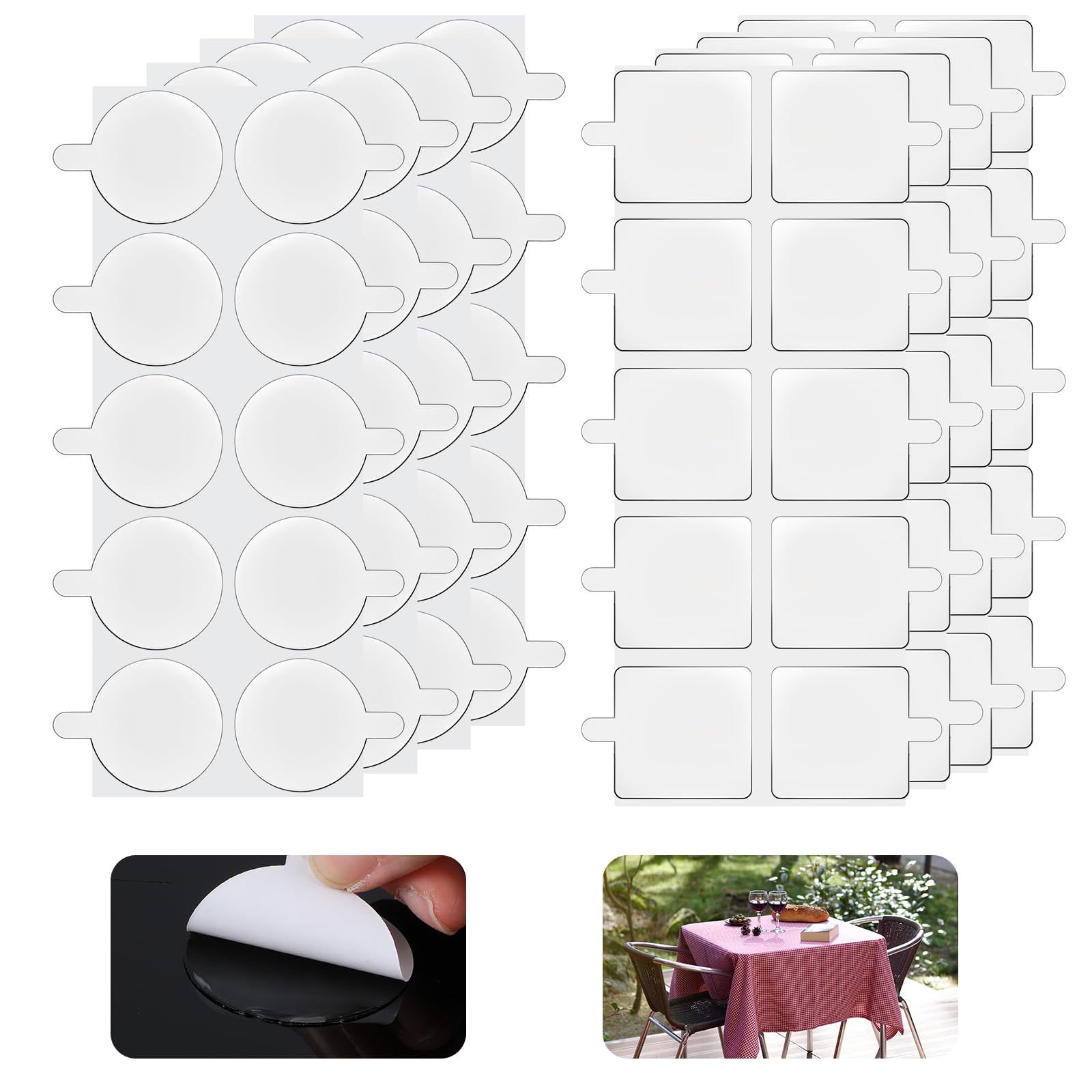 Molain Lot de 80 grands pastilles adhésives double face - Pour photo - 40 mm - Transparent - Pour poster, ballon, papier, fournitures de bureau, bricolage