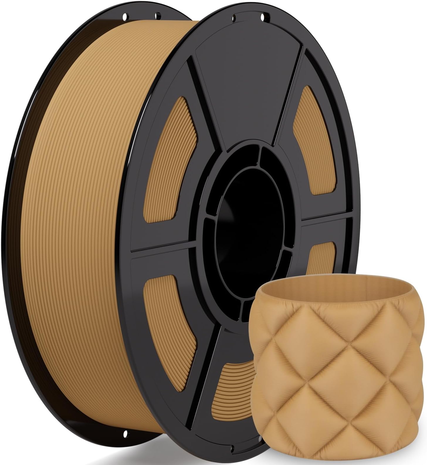 Matte PLA Filament 1.75mm Latte Brown PLA 3D Printer Filament 1kg (2.2lbs) for Bambu Lab 3D Printers,AMS,AMSLite,Dimensional Accuracy +/- 0.02mm