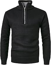 Men's pullover stand-up collar with zip, long sleeve knitted jumper, winter pullover, fine knit sweatshirt