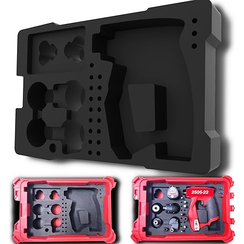 EVA Liner for Milwaukee 48-22-8435 Packout Tool Box - Precision-Cut Foam Insert Organizer for 2505-22 M12 Fuel Installation Drill/Driver Kit & Accessories (Tool and Tool Box NOT Included)