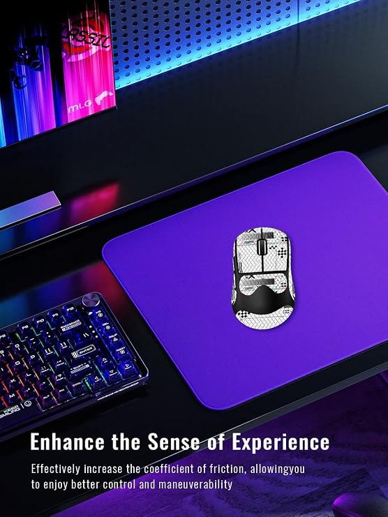 WUNIAK 滑り止めグリップテープ ロジクール G PRO X Superlight 2 Mouse 用 超薄型吸汗マウススキン 洗濯可能 再利用可能 滑り止め フルカバー グリップステッカーセット ホワイトプリント