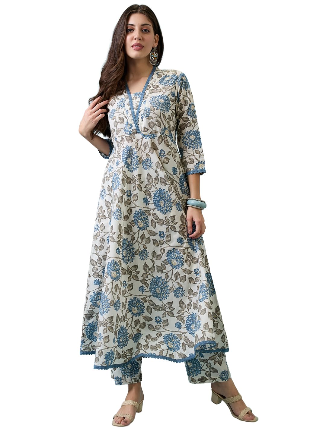 Globus Women Kurta Set (GS574291_Blue_M) - Review, Price and Buying Guide