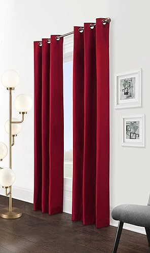Loft Living Winmate - Panel de cortina de algodón aislado con ojales, par cada uno de 40 x 84 pulgadas, color burdeos