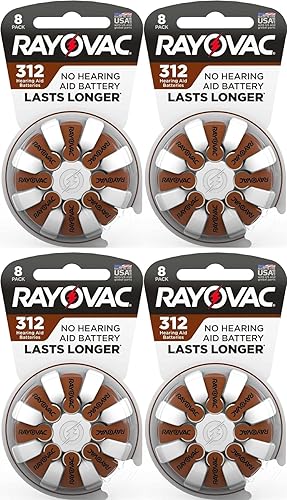 Rayovac Baterías para audífonos tamaño 312 para audífonos avanzados, 8 unidades (paquete de 4)