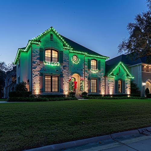 Miniatura 4 de TW SHINE Tira de luces de Navidad C6, 200 LED de 66 pies para exteriores con 8 modos de temporizador, impermeable, conectable para decoración de