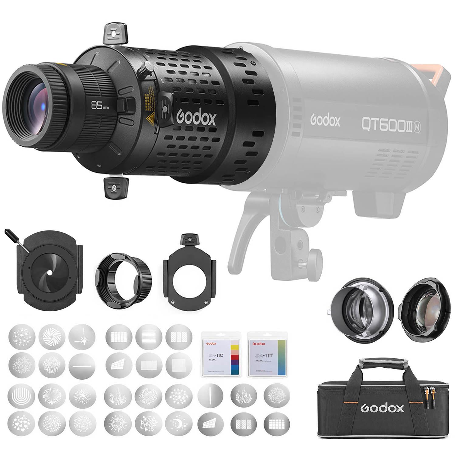 Godox BFP Interchangeable Lens Flash Projection Attachment with 85mm Lens Optic