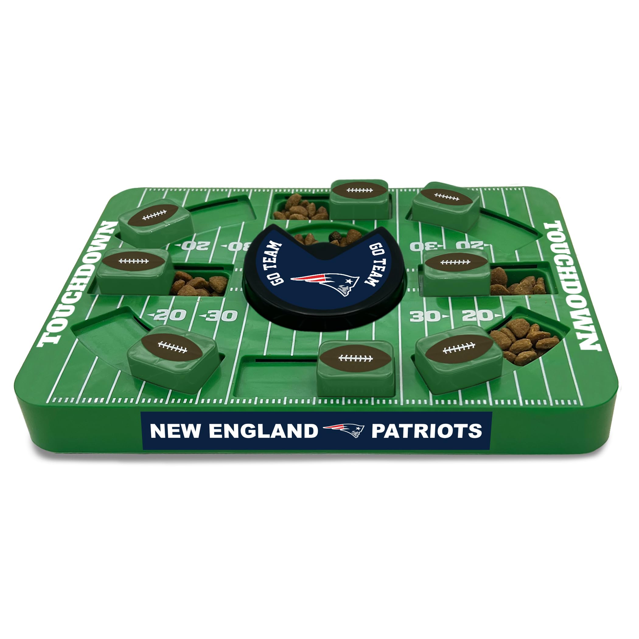 Pets First NFL New England Patriots Large Puzzle Toy for Dogs, Slow Feeder Board for Pets, New Bigger Size, Interactive Doggie Treat Toy