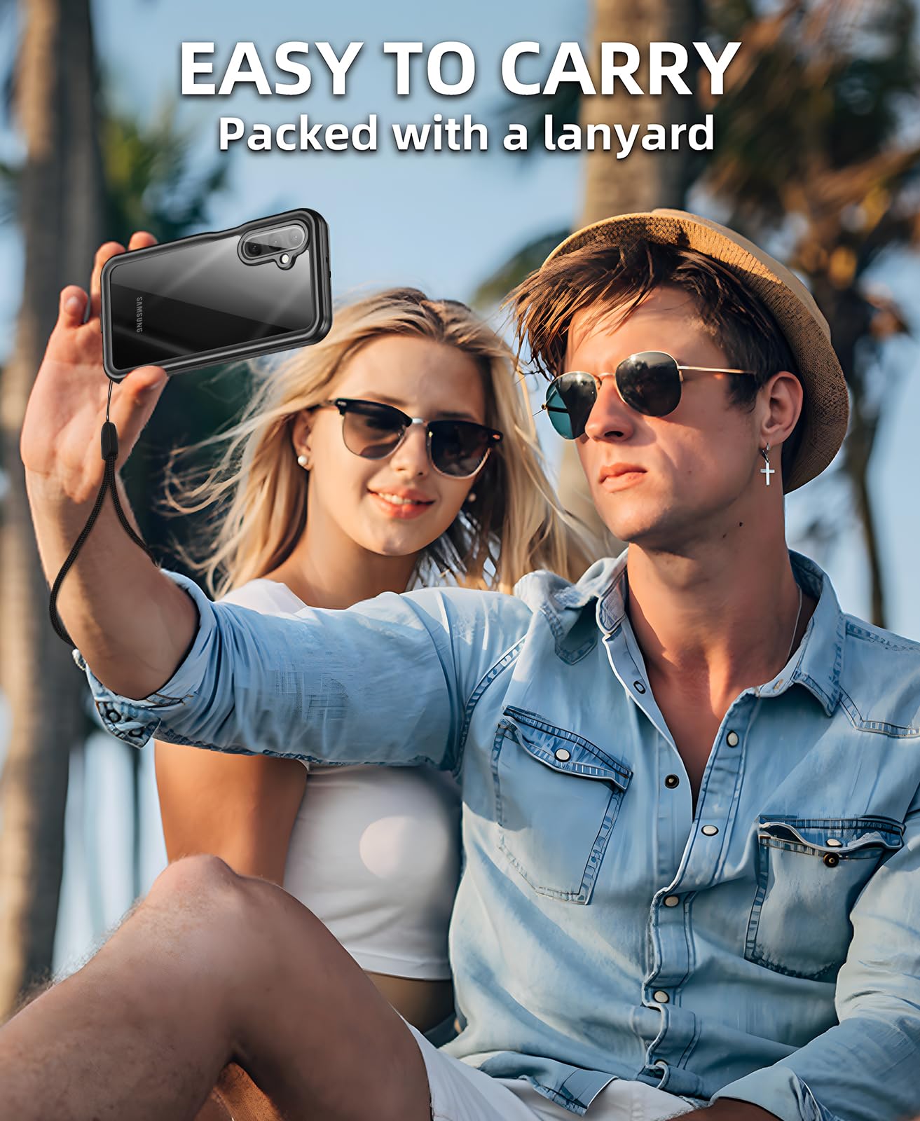 Beeasy Cover per Samsung Galaxy A17 IP68 Impermeabile, 360 Antiurto Resistente Rugged Custodia con Fotocamera/Schermo Protezione, Integrale Indistruttibile Antipolvere Subacquea Acqua Case, 6.7", Nero