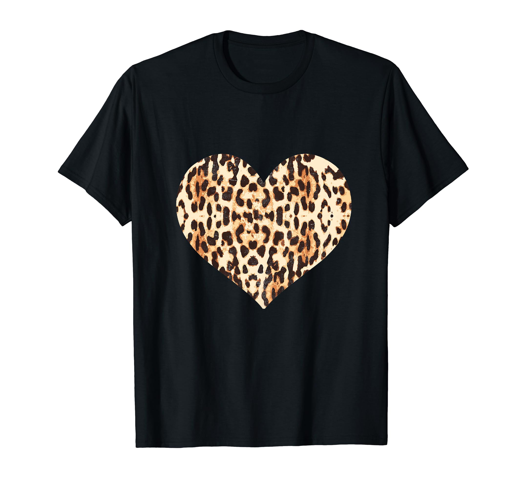 Heart In Leopard Print Cheetah Lover T-Shirt