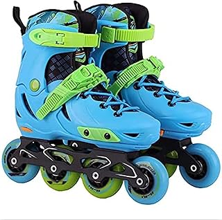 Inline Skates Roller Skate Adjustable Size, Roller Kids Blades Fun Skate Safe And Durable Inline Roller Skates For Kids Women Men Adult Boys Girls-inline Roller Black Pink Or Blue,Blue,XL（42~44）,F