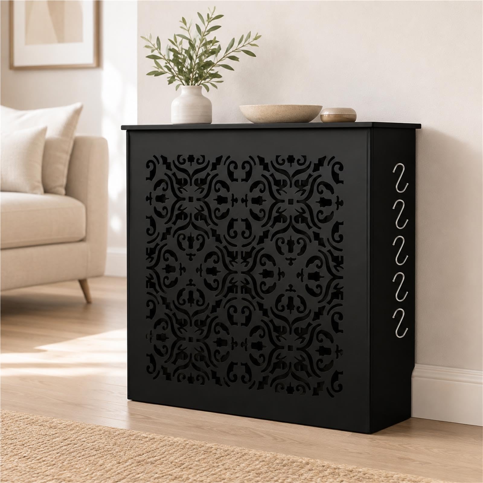 Cache Radiateur Étroit Blanc, Meuble Chauffage Décoratif