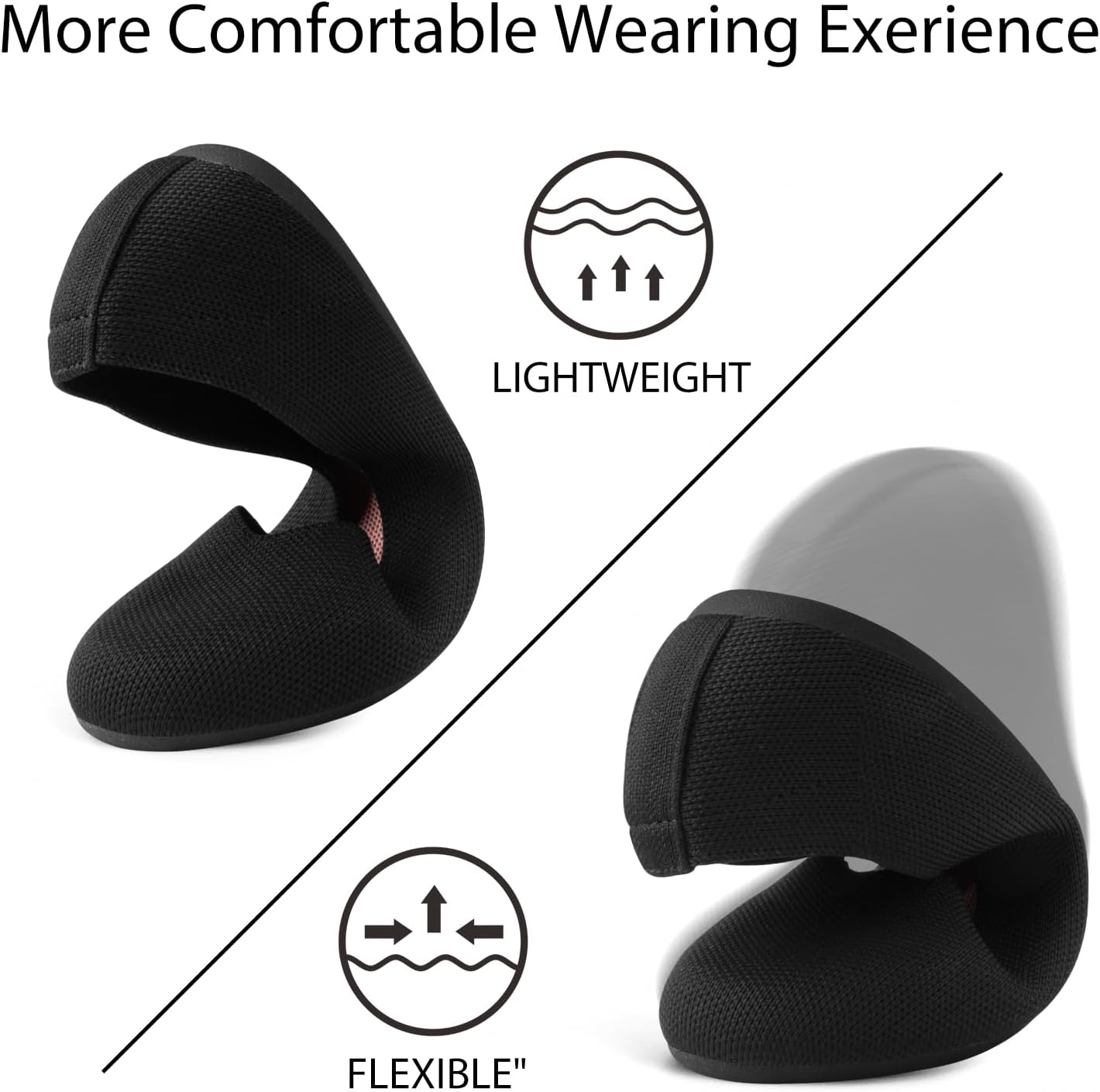 Tanamo Women's Flat Ballet Shoes Knit Flat Shoes for Women Round Toe Slip on Women Flats for Dressy Casual Office Work Wedding Comfort Soft - Image 4