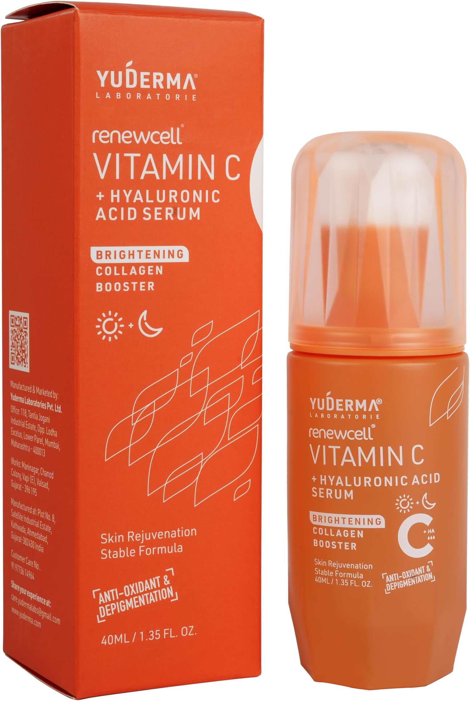 Renewcell Vitamin C + Hyaluronic Acid Serum, 40 Ml