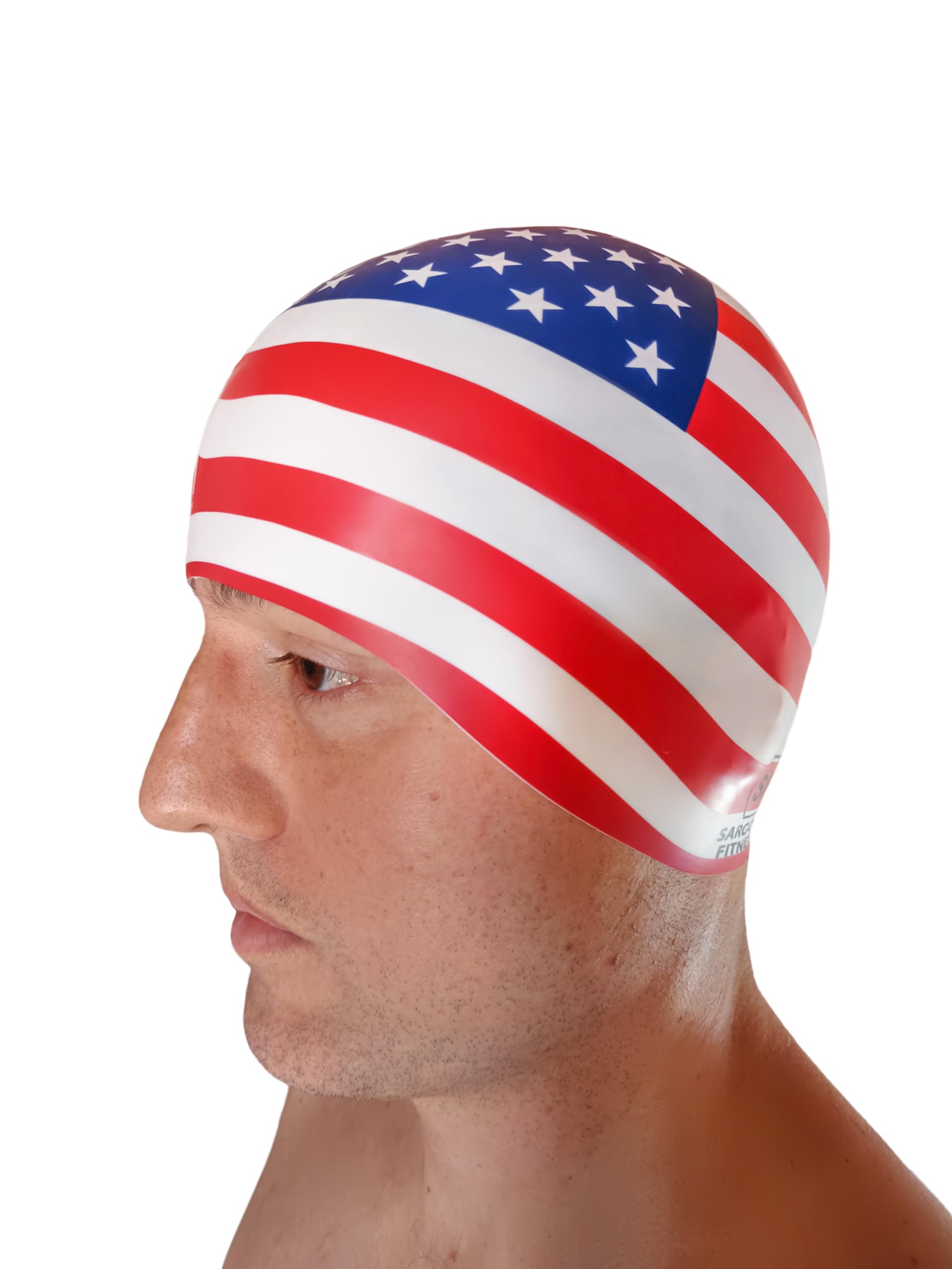 Sargoby Fitness UK Swim Cap Adult Standard-Size for Competitive or Recreational Swimmer Looking for more speed South Africa Rainbow Australia (USA) - Image 2