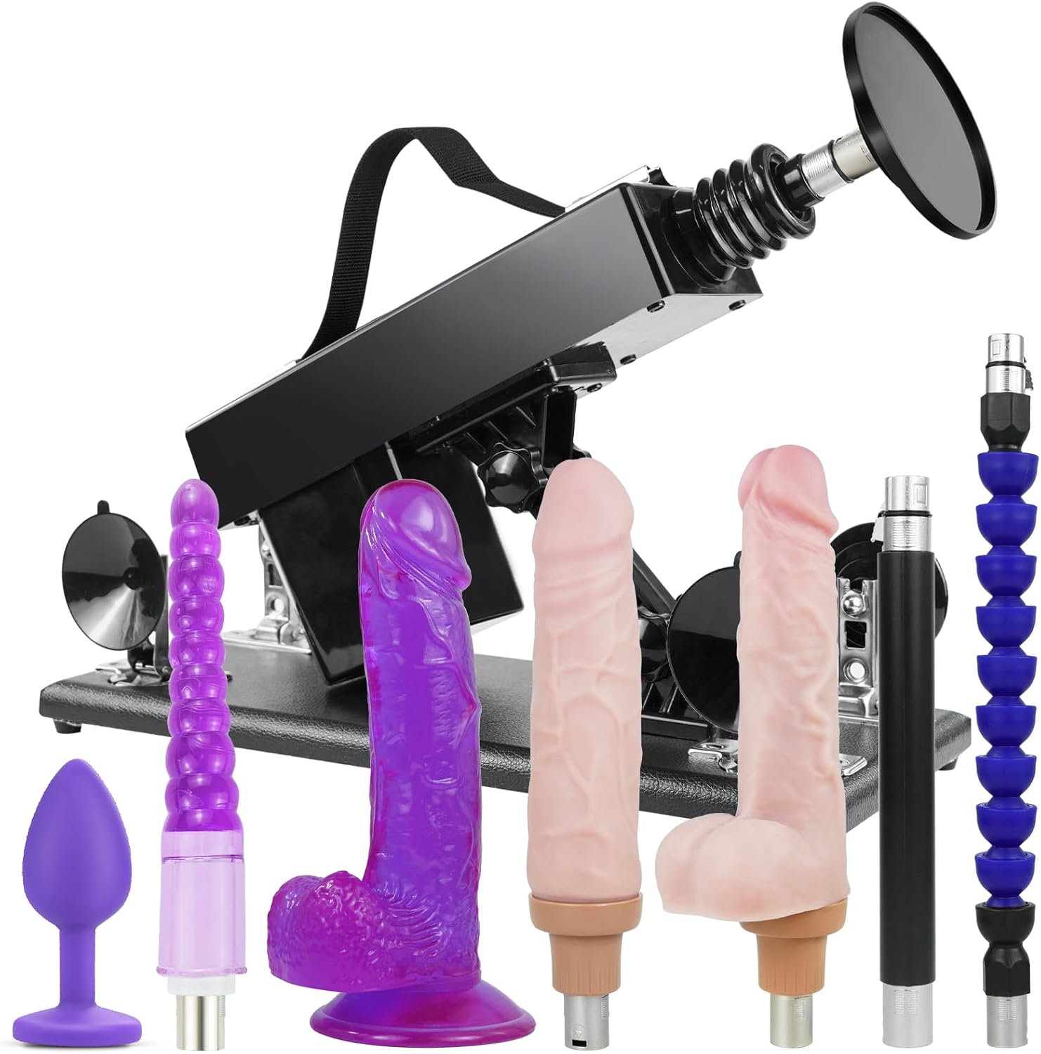 Sex Machine,Dildo Machine with 3XLR Connector,Thrusting Sex Machine with Realistic Dildo,Adult Sex Toys with 8 Attachments,Suction Cup Adapter,Love Machine for Women,Men and Couples