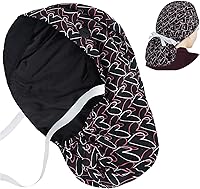 Vista 39 de ABAMERICA Scrub Caps for Women Surgical Caps Nurse Hat Functional Ponytail Holder for Long Hair Single or Satin-Lined