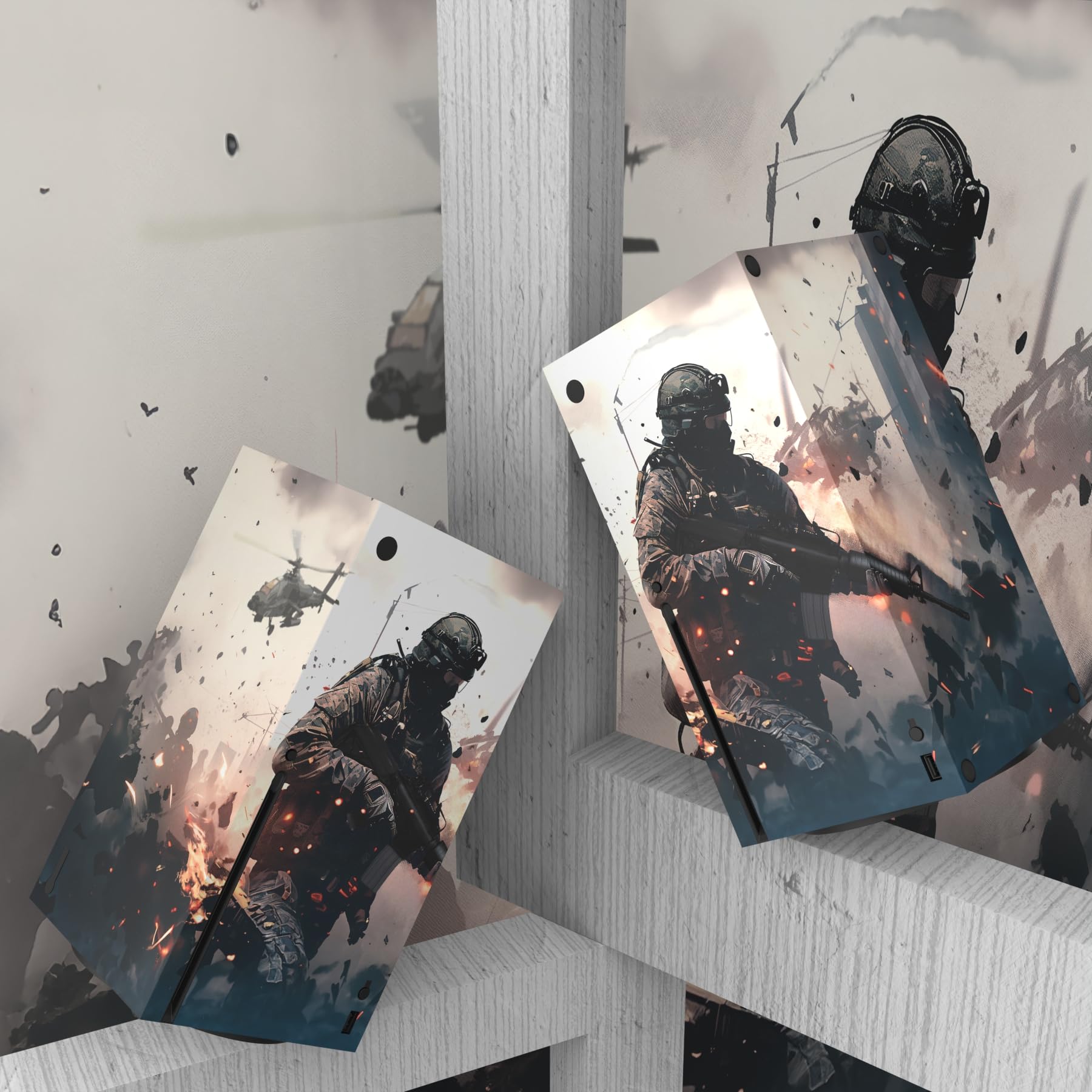 PlayVital Adesivo Skin per Xbox Series X Console&Controller,Sticker Decal Cover Vinile per Xbox Series X-Avanguardia Solitaria