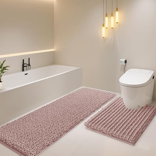 Miniatura 71 de ACCUMTEK Tapete Alfombra de Baño de Lujo Azul Marino Mejorado 32"x20", Tapetes de Baño Ultra Suaves Gruesos Absorbentes, Tapete de Felpilla Azul