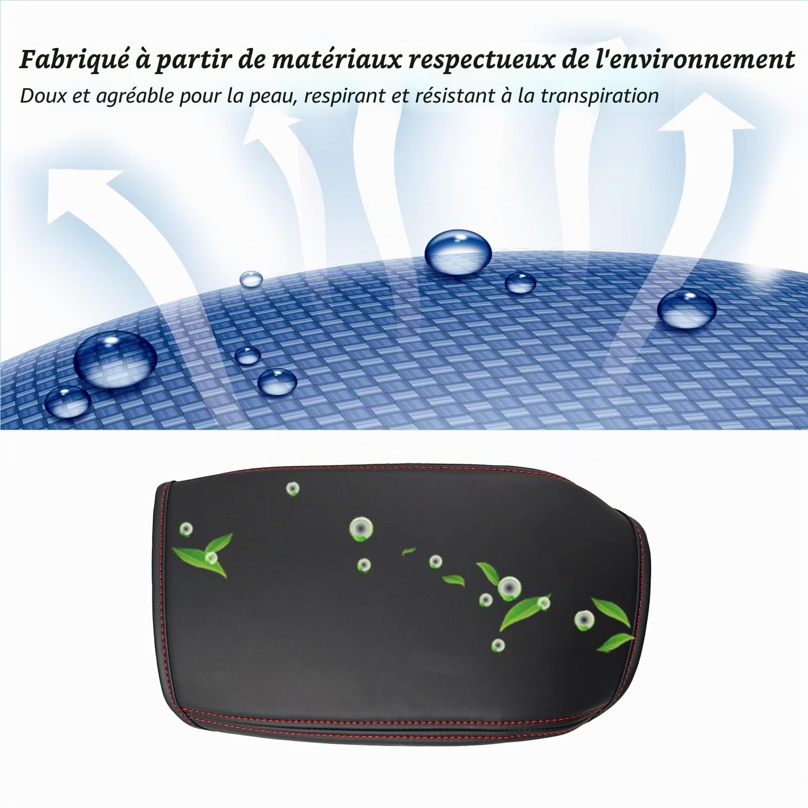 SKTU Housse d'accoudoir central pour Golf 8 MK8 2020-2024 Accoudoirs de voiture Console centrale Protection Couvercle boîte en cuir