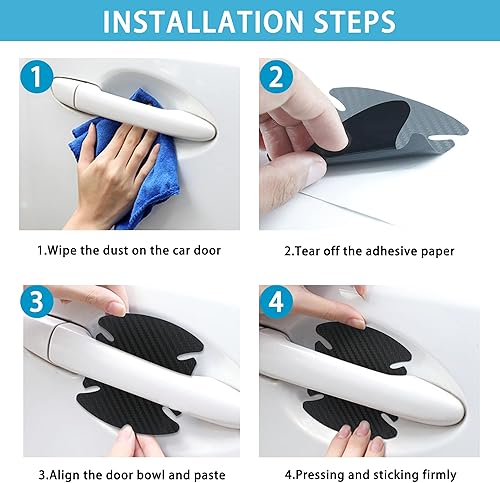 Miniatura 5 de 16 protectores contra arañazos para manija de puerta de automóvil, almohadilla protectora de pintura para manija de puerta de automóvil, calcomanía