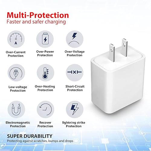 Miniatura 2 de Adaptador de corriente alterna de 5 V, cargador de pared, cable de carga USB C, compatible con Vtech RM5754HD2HD, VTech RM5764HD2HD, VTech