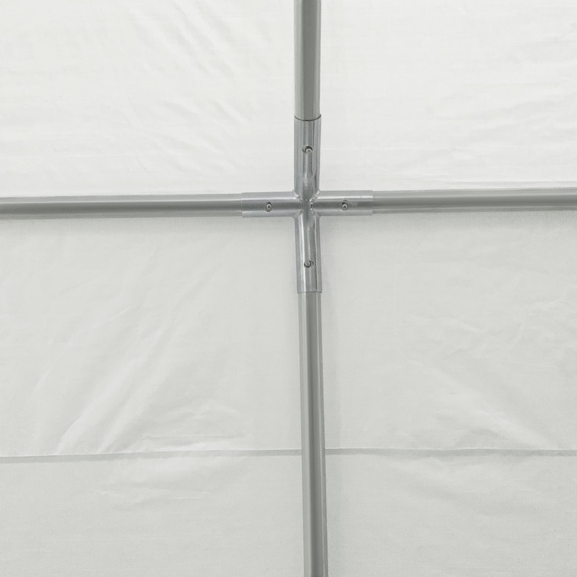 Outsunny Garage Portatile 4x4m in Acciaio Zincato Bianco per Auto e Barche