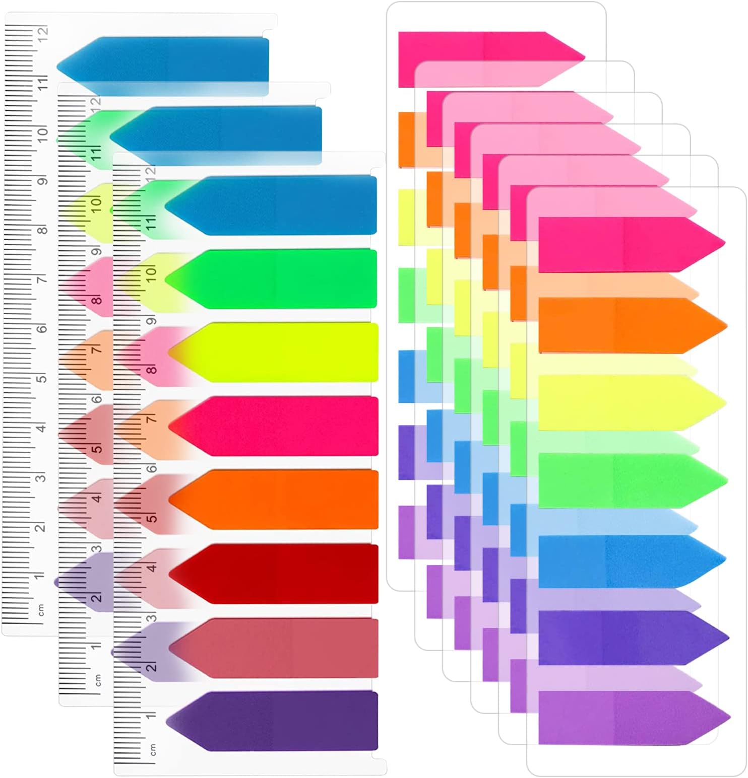 1320 Pcs Index Tabs, Page Markers Tabs for Annotating Books Sticky Notes Book Tabs with Ruler Writable and Repositionable File Tabs Flags for School Office