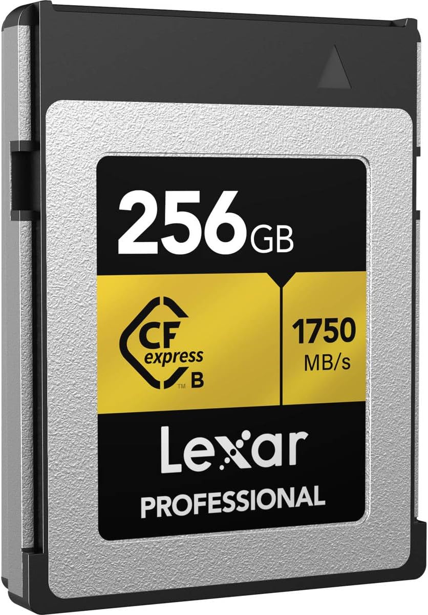 Lexar 256GB Professional CFexpress Type B Memory Card GOLD Series, Up To 1750MB/s Read, Raw 8K Video Recording, Supports PCIe 3.0 and NVMe (LCXEXPR256G-RNENG) - Image 2