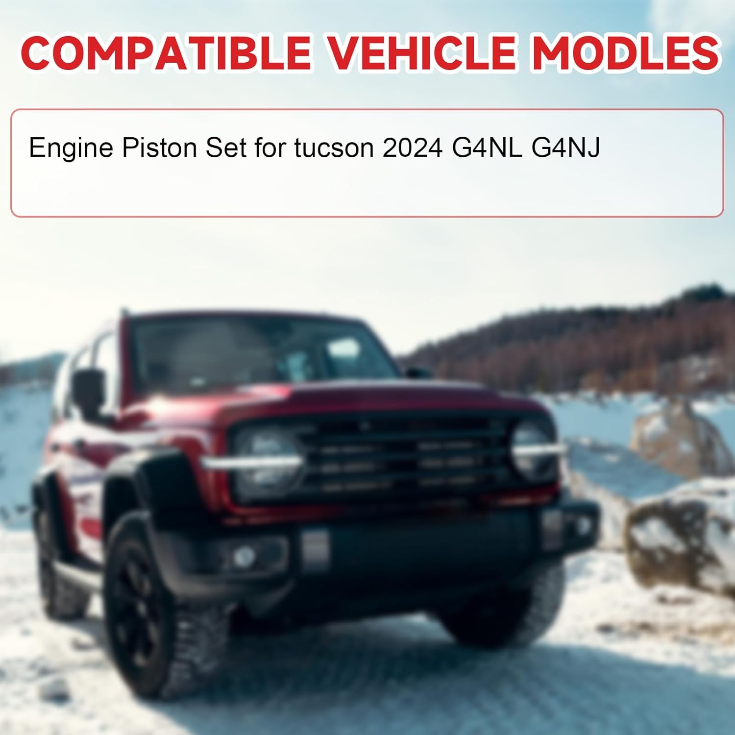4pcs Engine Piston Set For Tucson 2024 G4NL G4NJ 230412J000 230412J020 230412J010