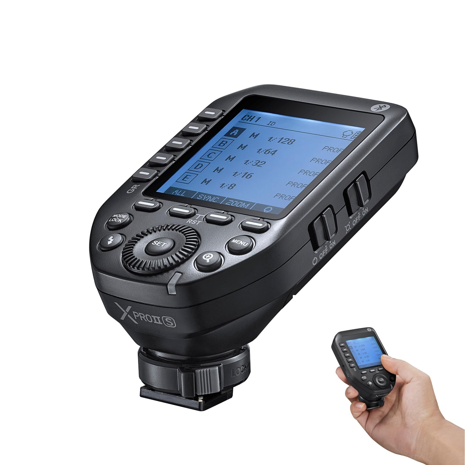 Godox XPROIIS Disparador a Distancia de Flash, 2.4G disparadores de cámara inalámbricos TTL Autoflash 1/8000 s HSS, 32 Canales y 16 Grupos para cámaras Sony