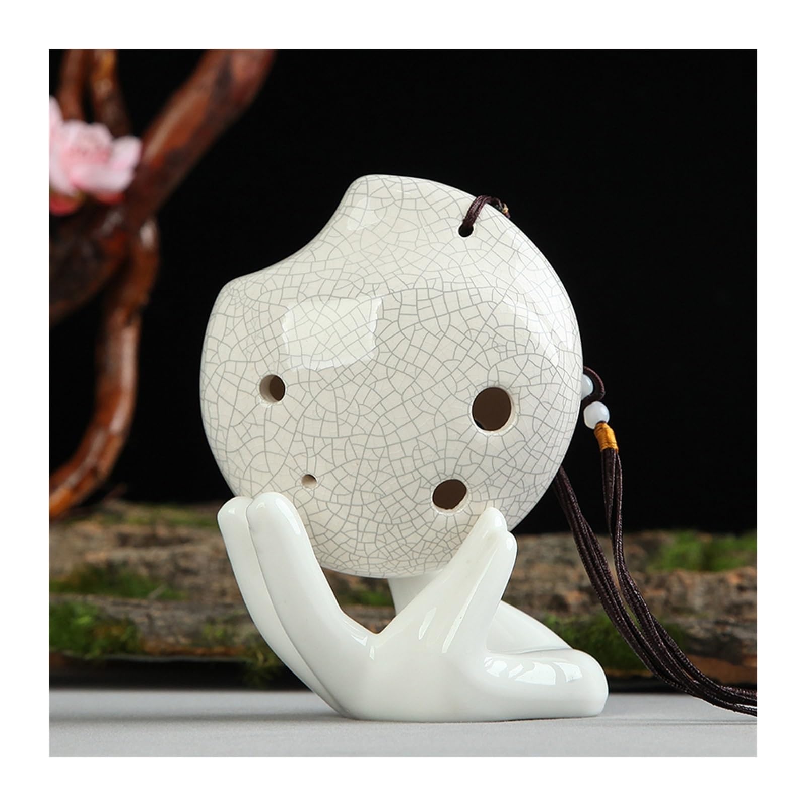 Ocarina Ceramica Alto C Ocarina piccola a 6 fori, tono C alto, for principianti, souvenir turistico, insegnamento, ciondolo in ceramica, strumento musicale Orff per Principianti Adulti