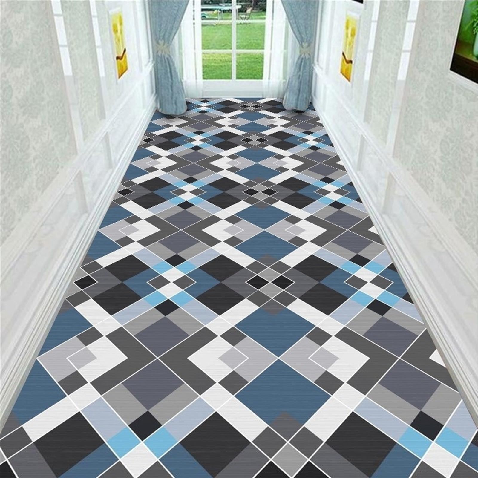 Tapis de couloir antidérapant et lavable en machine pour éviter les glissades dans le salon