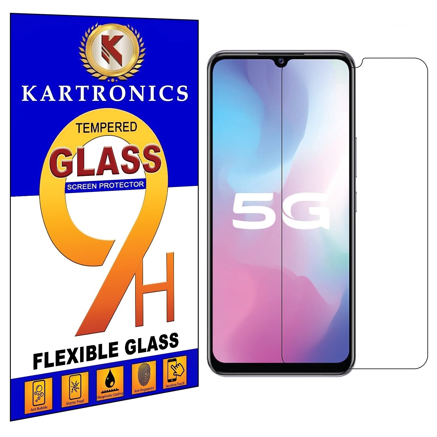 KARTRONICS Compatible with Vivo Y73 / Vivo Y73s (5G) Transparent Tempered Glass Screen Protector with Full Screen Coverage [Except Edges] and Easy Installation Kit (B09FQH2G9K) Amazon Price History, Amazon Price Tracker