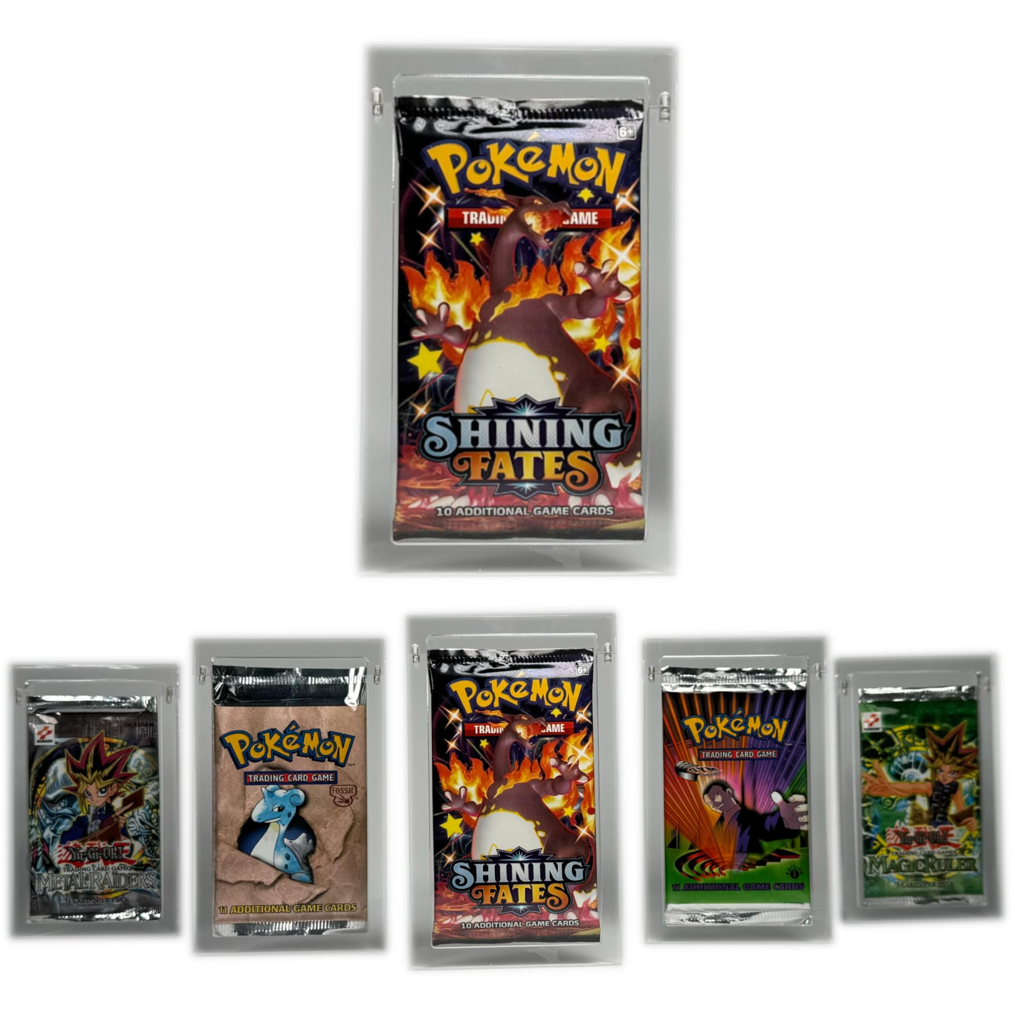 pokemon booster box case protector Amazon.com: TCGHalo Acrylic Pack Case (5 Pack) Clear Magnetic Lid