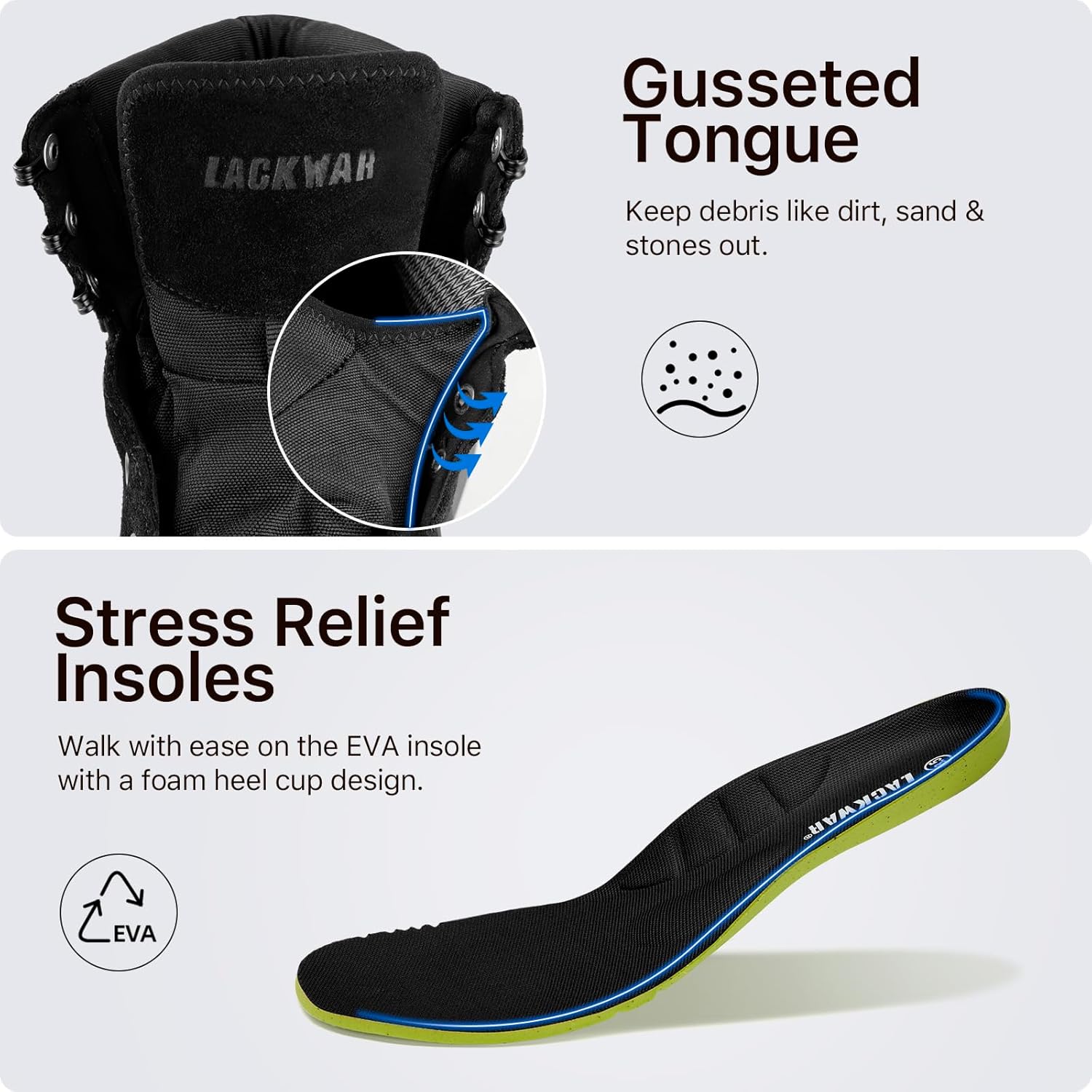 Women's 8 Inch Hiking Tactical Combat Boot Waterproof Military Work Boots Lightweight Military Boots Non Slip Ankle Support Outdoor Boots for Women - Image 7