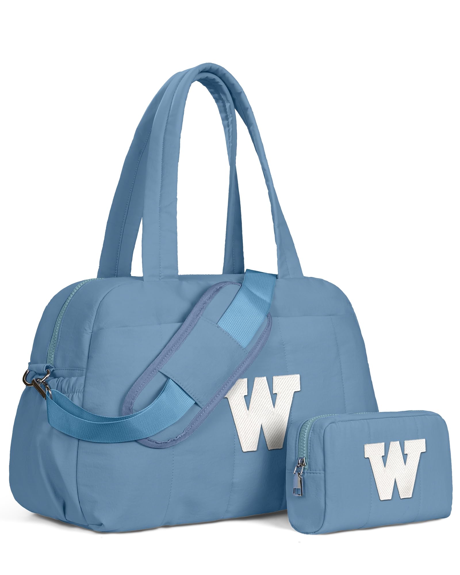 Vogewood Birthday Gifts for Girl-Initial Duffle Bag, Yoga Bags for Women，Overnight Bag with Wet Pocket，Lightweight Work Bags Personalized Gym Tote