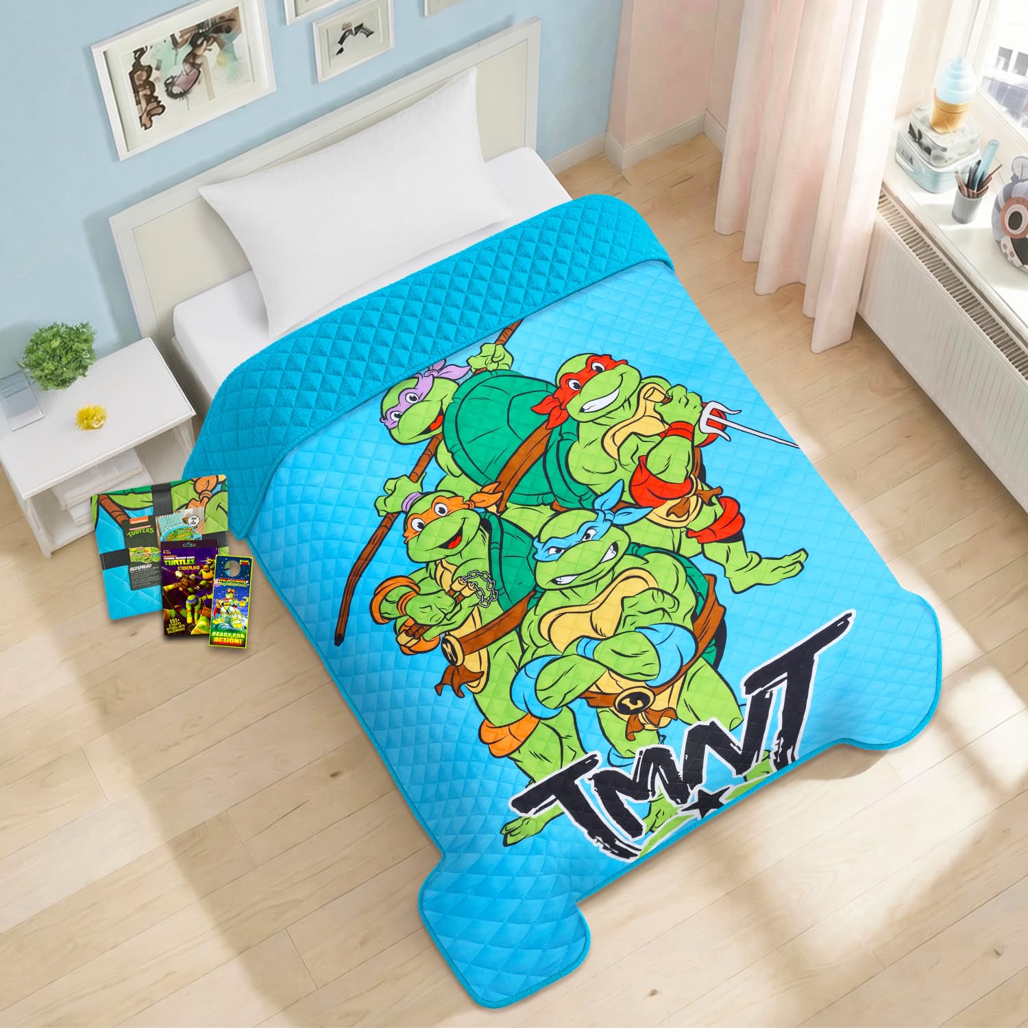 未開封【ダークネスドラゴンワールド】スリーブ ゲット！トレジャーキャンペーン Amazon.com: Teenage Mutant Ninja Turtles Bedspread Twin Set for