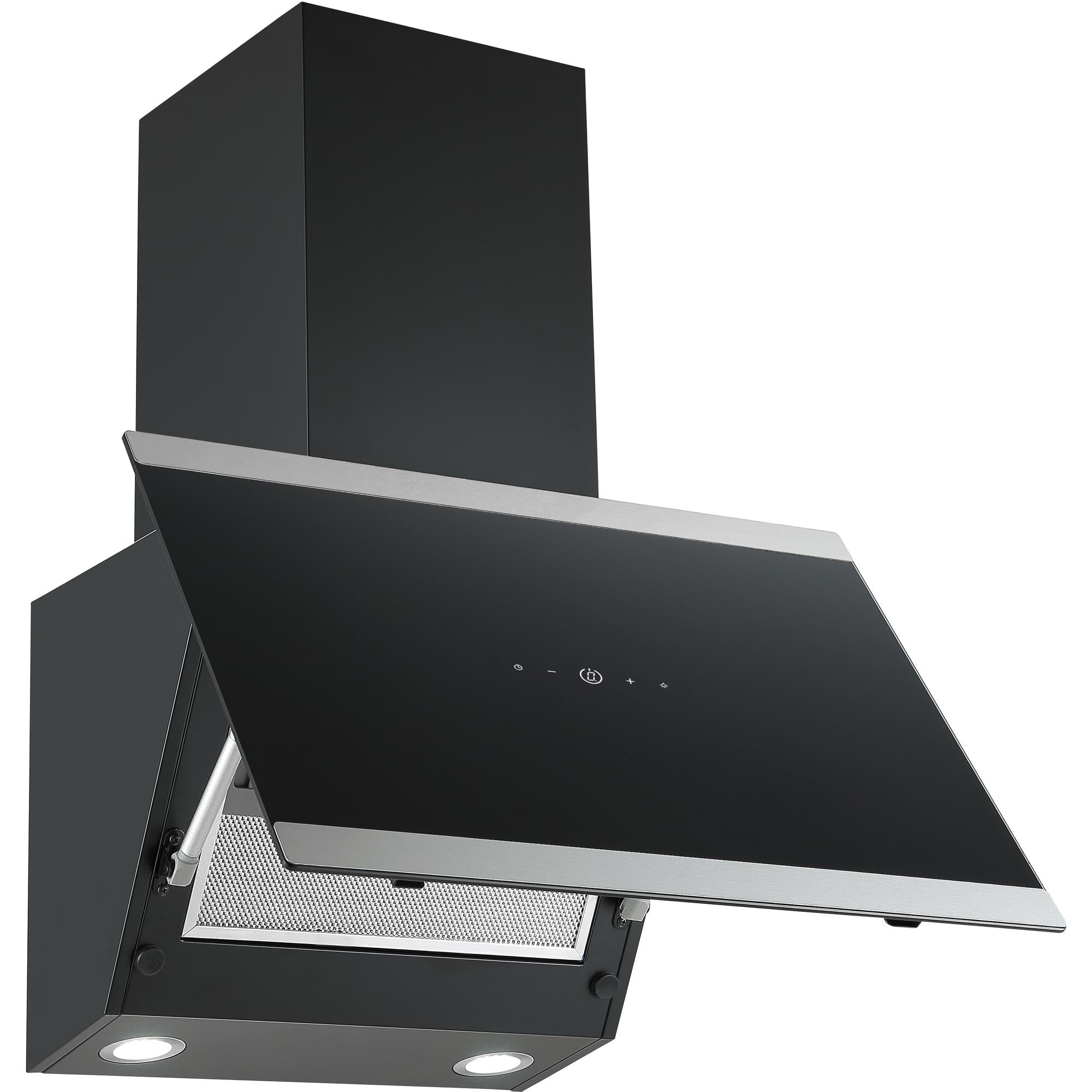 PKM S33-60A+BTH Dunstabzugshaube | Schräghaube | 60cm | Abluft | Umluft | Display & Touch Control | LED-Beleuchtung