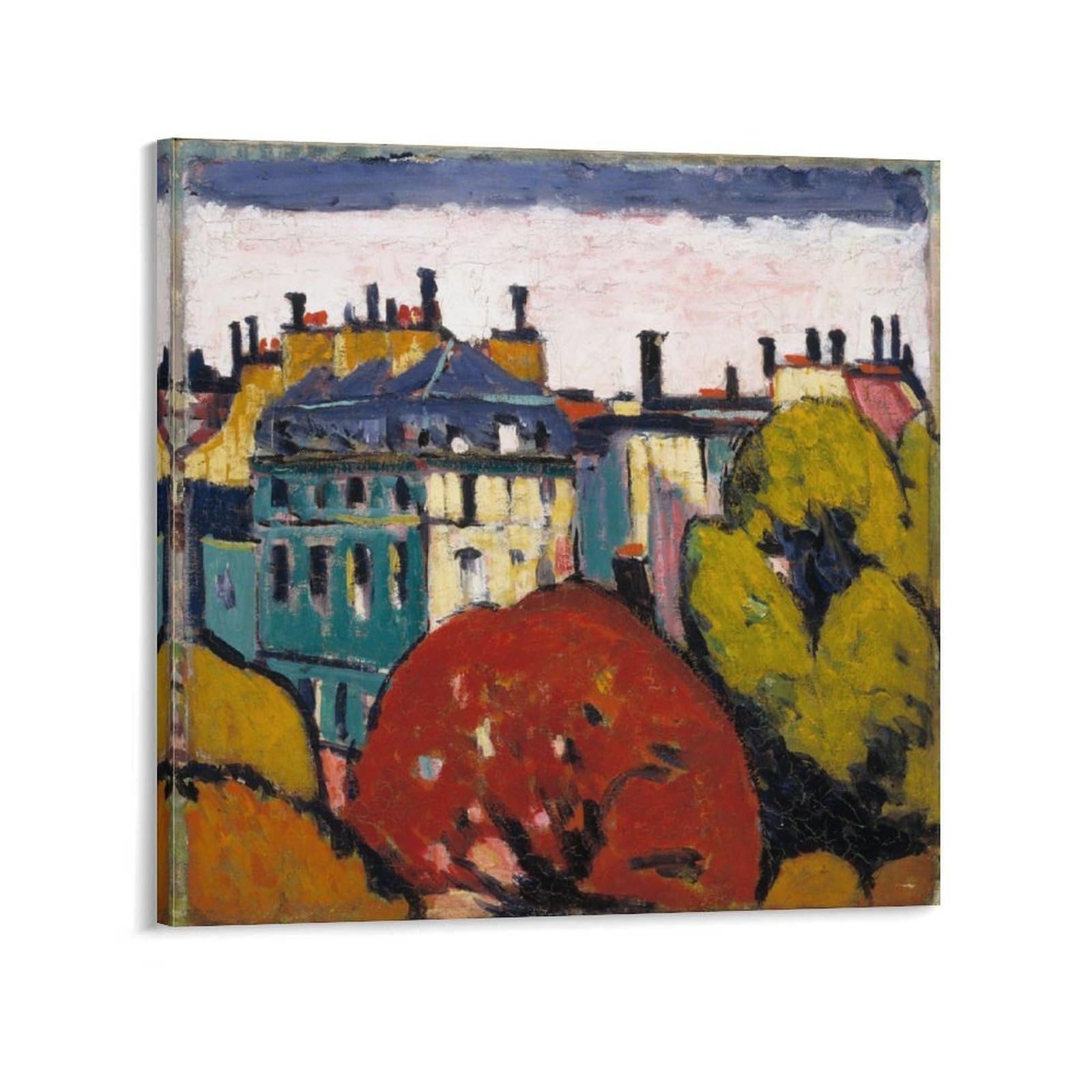 KLAGCBDF Henry Lyman Sayen Landscape, Paris Artworks Picture Print Poster Wall Art Painting Canvas Decor Home Posters 28x28inch(70x70cm)