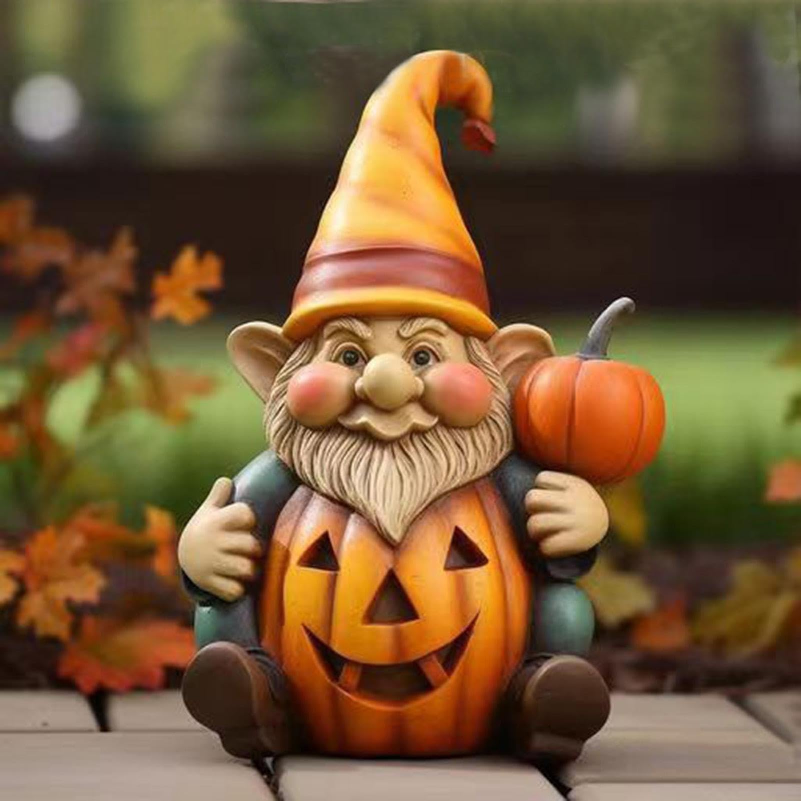 Statua in resina per giardino e casa, decorazione autunnale a